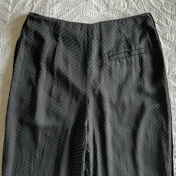 Diane Von Furstenberg - Wide Leg Silk-Blend Trousers - Navier Dot - Picture 8 of 13